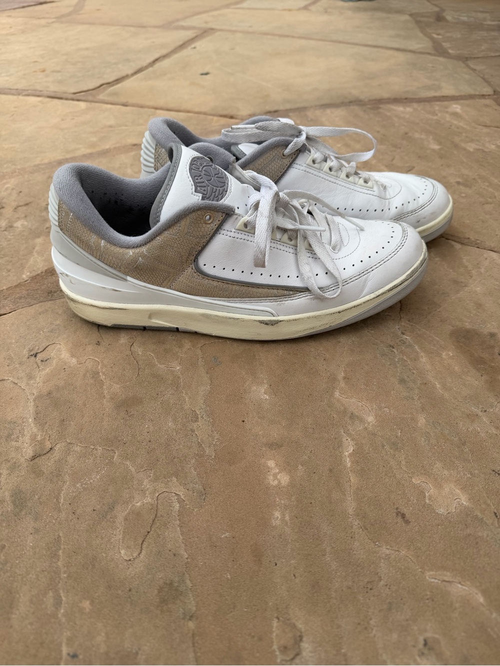 Nike Air Jordan 2 Retro Low Python White Cement Grey